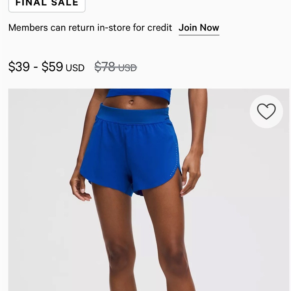 Lululemon Women's Blue Athletic Shorts